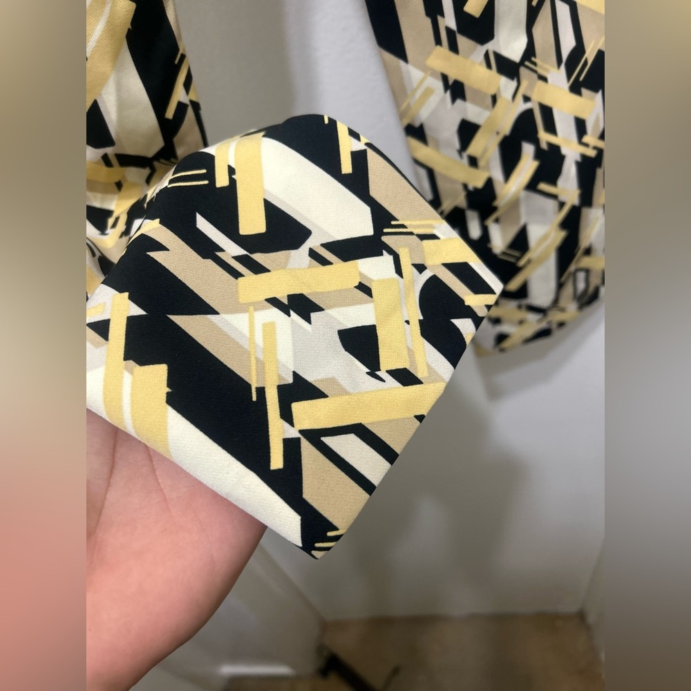 Zara Basic Pants Womens Size Medium Geometric Ret… - image 5